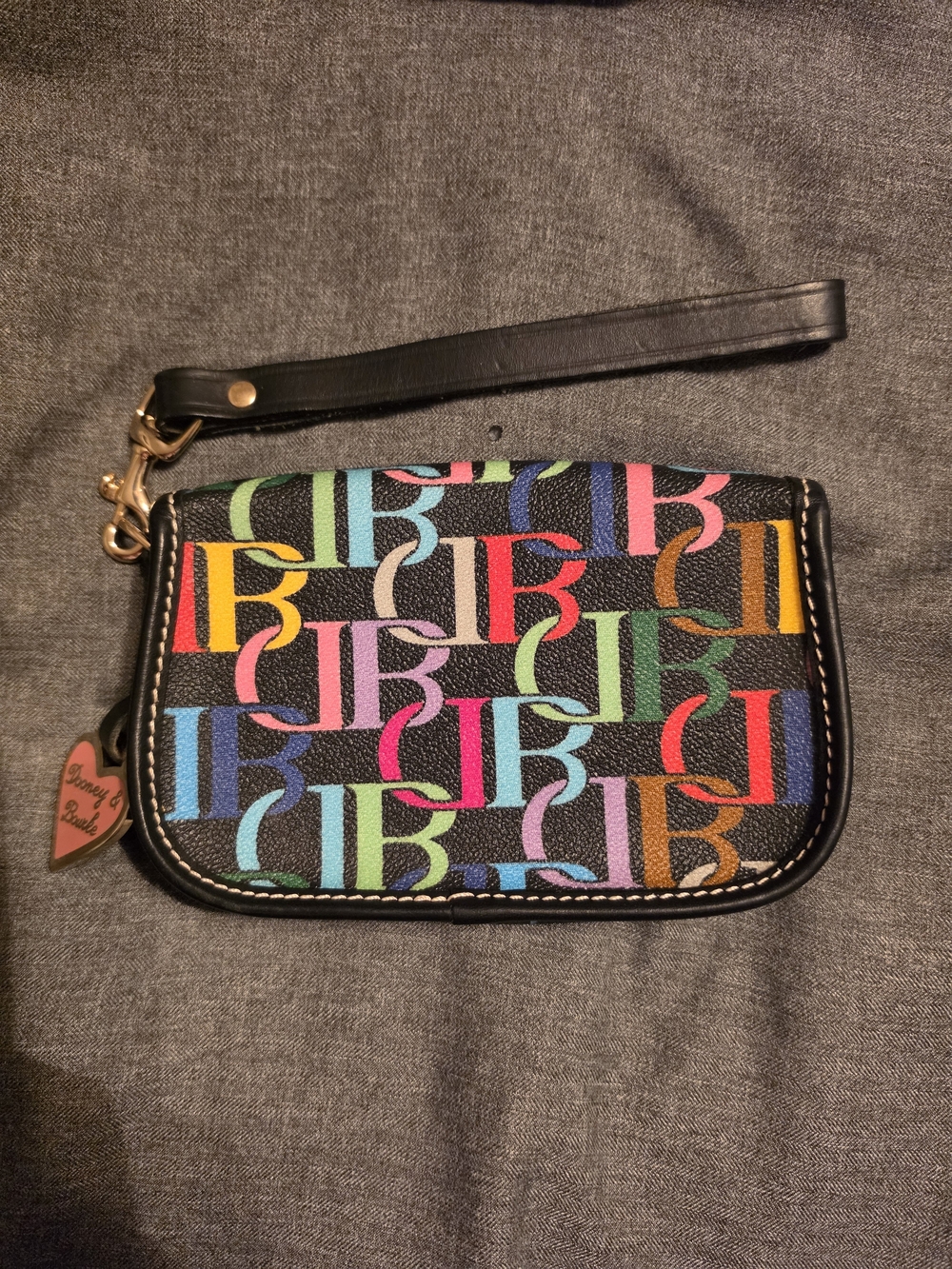 Dooney & Bourke Multicolor Signature Wristlet - Picture 2 of 6